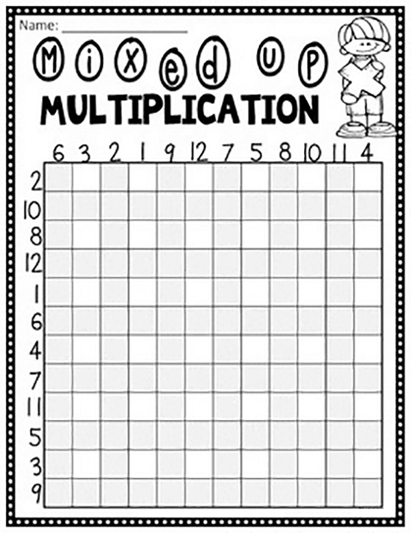 Multiplication Table Worksheet