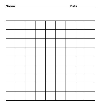 Blank 9x9 Multiplication Chart